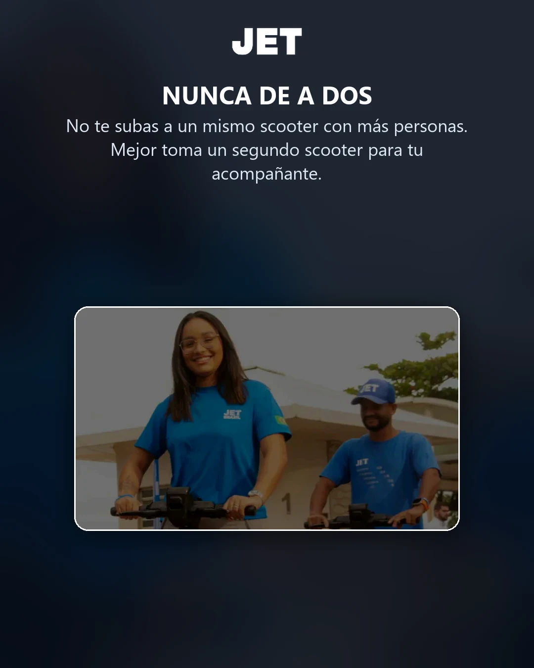 Nunca de a dos: no te subas a un mismo scooter con más personas