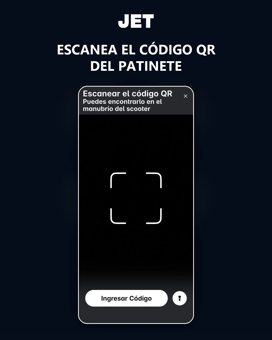 Escanea el código QR del patinete